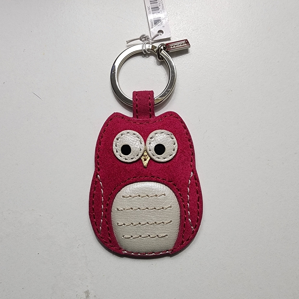 Coach Charm Keyring Hot Pink Owl